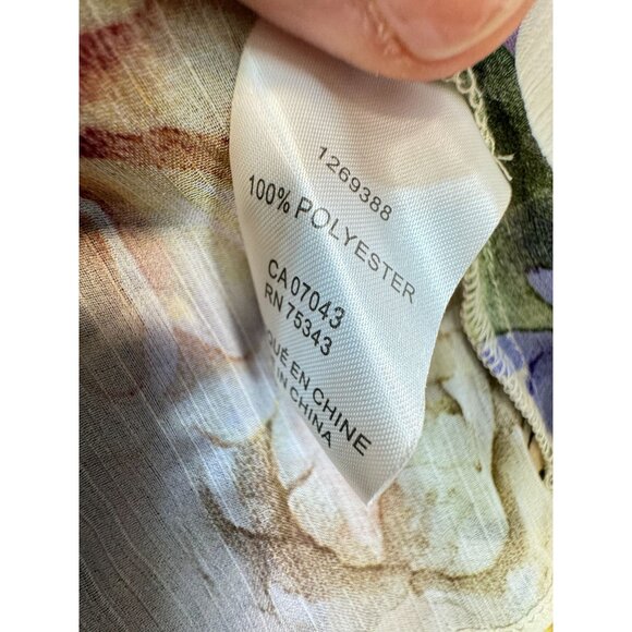 NWT Rachel Zoe Floral Sheer Long Sleeve Blouse w/ Inner Womens S Multicolor - Picture 4 of 15